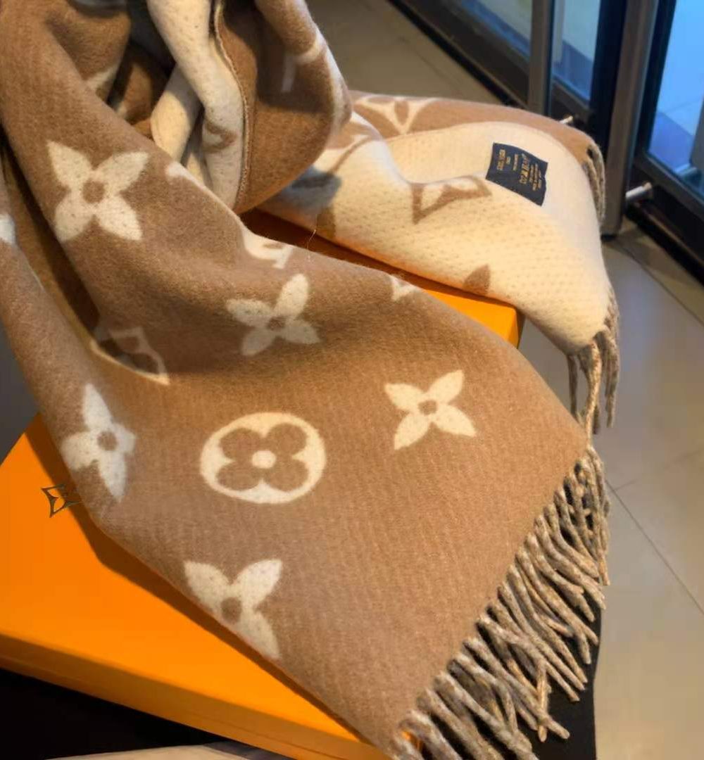 LV Essential Scarf Brown For Women M77728 