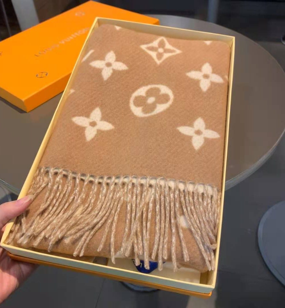 LV Essential Scarf Brown For Women M77728 