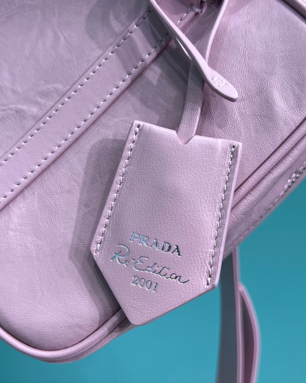 Medium Antique Nappa Top Handle Bag In Green/Pink For Women 9.5 in/ 24cm 1BB092_UVL_F0092_V_T2O