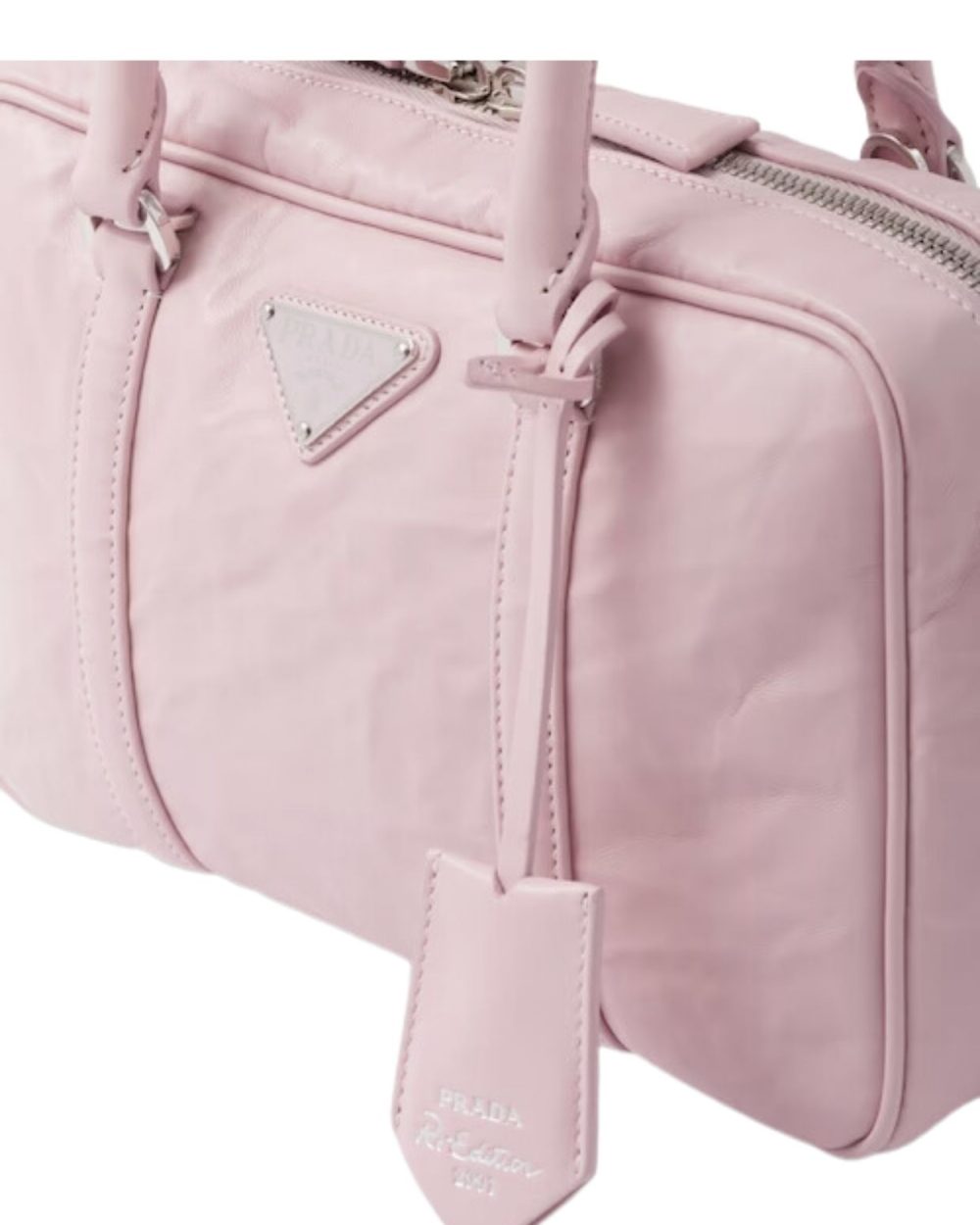 Medium Antique Nappa Top Handle Bag Pink For Women 1BB092_UVL_F0E18_V_T2O