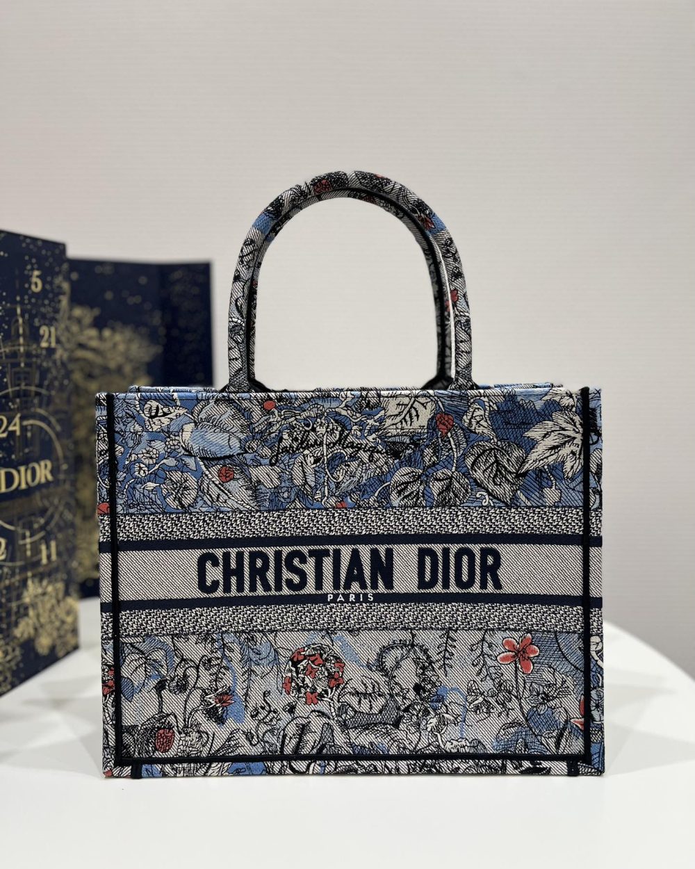1:1 Replica Medium Dior Book Tote Denim Multicolor For Women 14in/36 cm M1296ZRZI_M49E