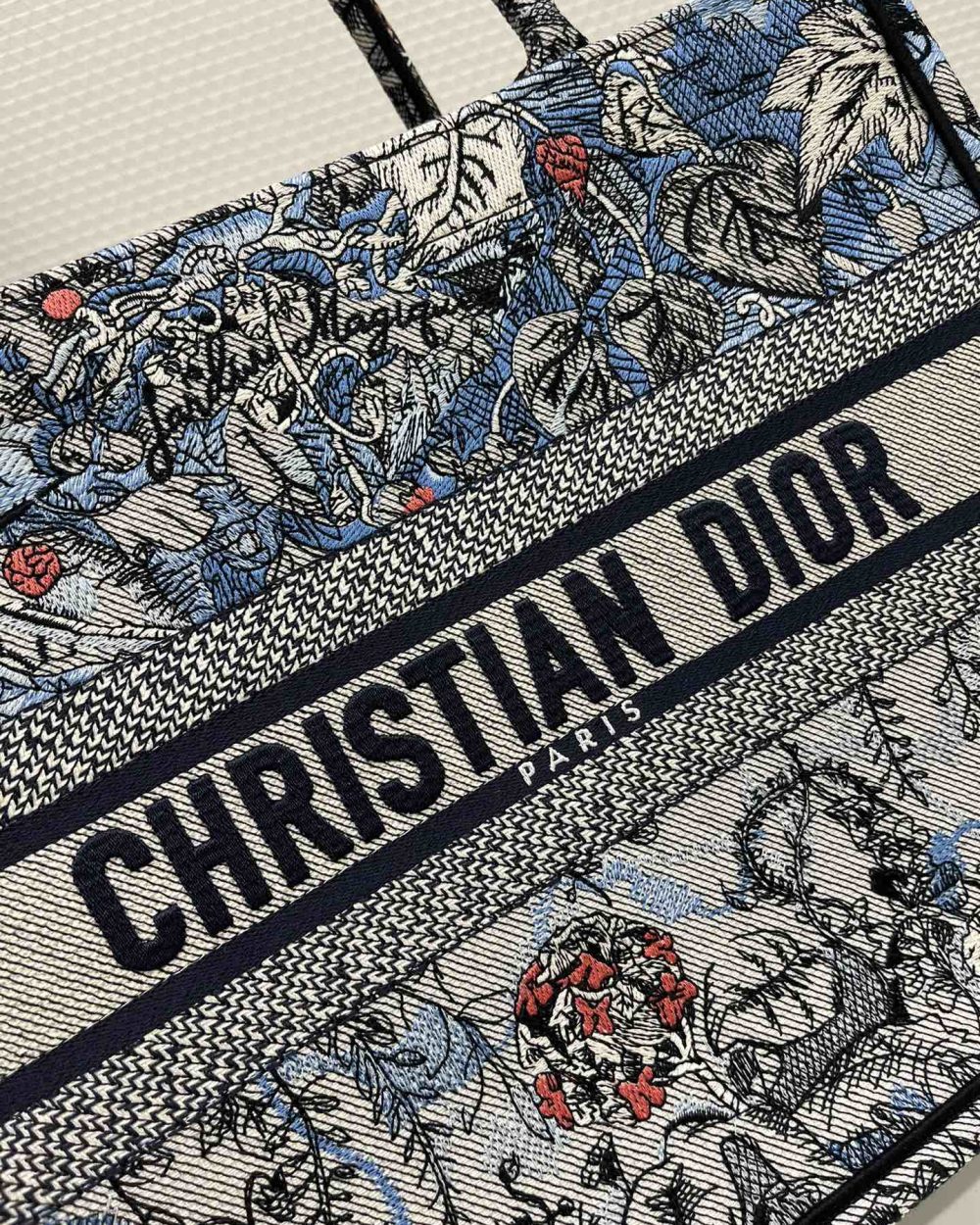 1:1 Replica Medium Dior Book Tote Denim Multicolor For Women 14in/36 cm M1296ZRZI_M49E