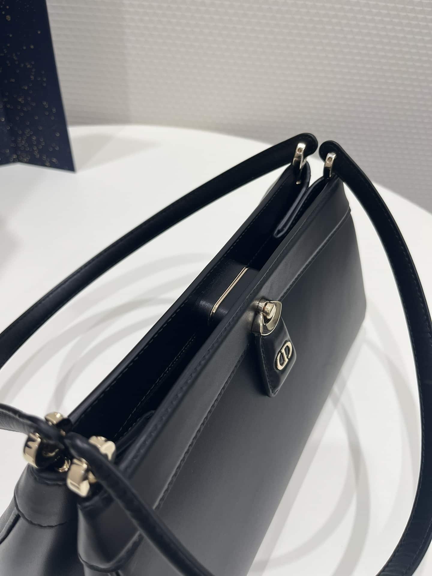 1:1 Replica Medium Dior Key Bag Black For Women 12in/30 cm M1843OBEQ_M900 - Image 5