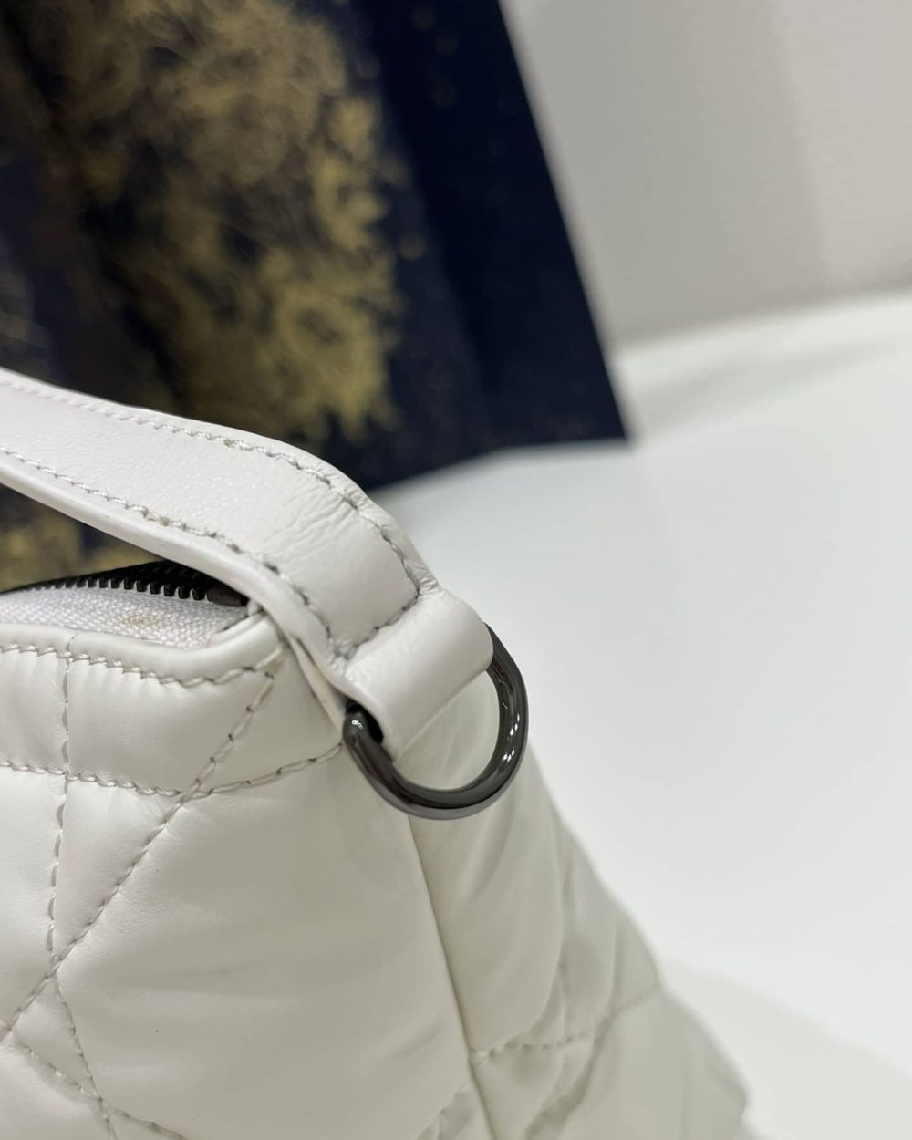 1:1 Replica Medium Diortravel Nomad Pouch Black/White For Women 8.5in/ 22cm S5554BMIG_M900