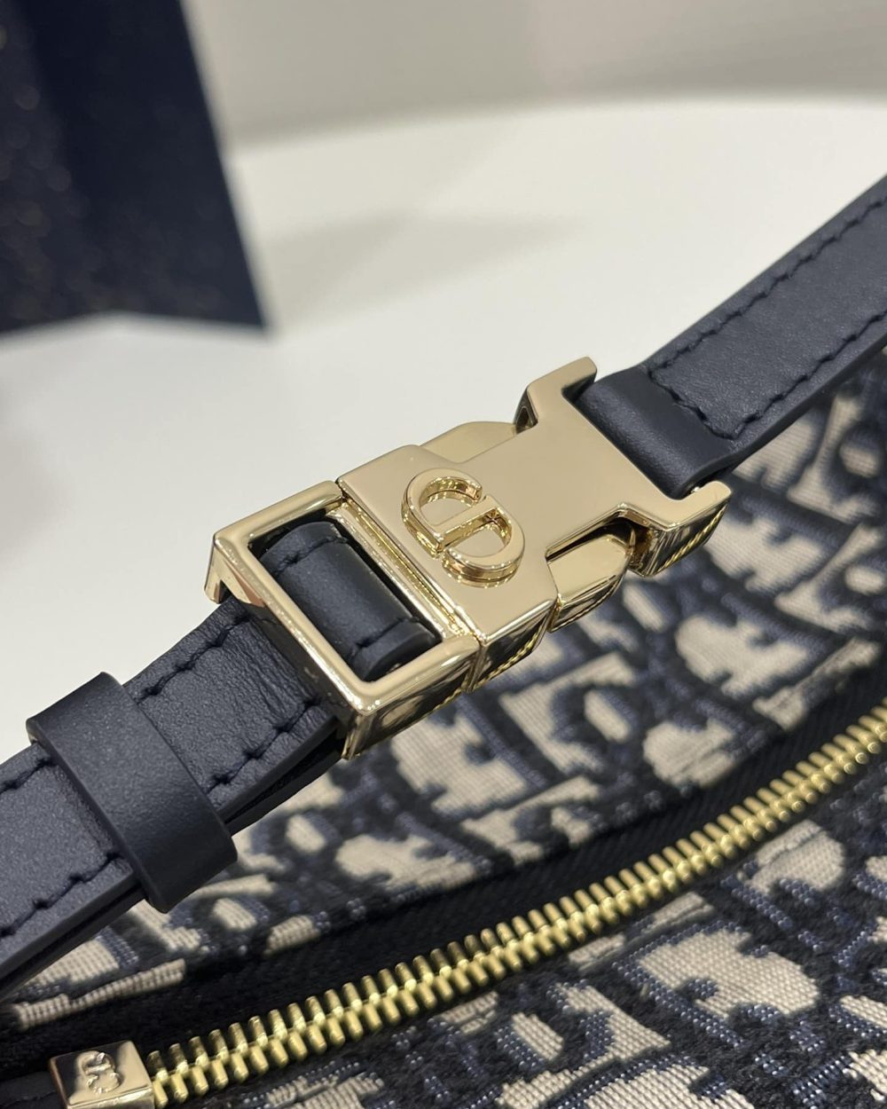 1:1 Replica Medium Diortravel Nomad Pouch Blue For Women 8.5in/ 22cm S5554OTZQ_M928