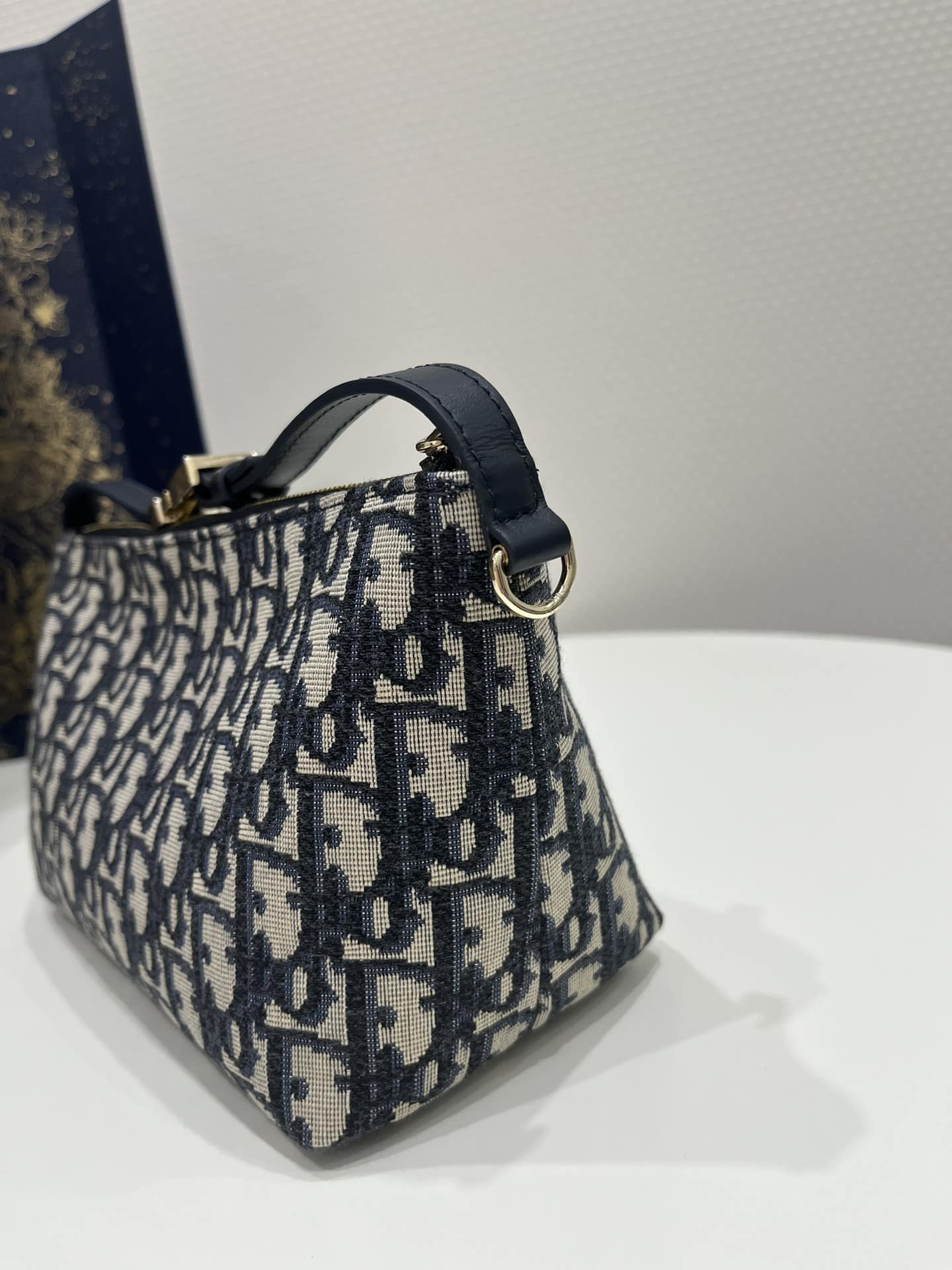 1:1 Replica Medium Diortravel Nomad Pouch Blue For Women 8.5in/ 22cm S5554OTZQ_M928 - Image 6