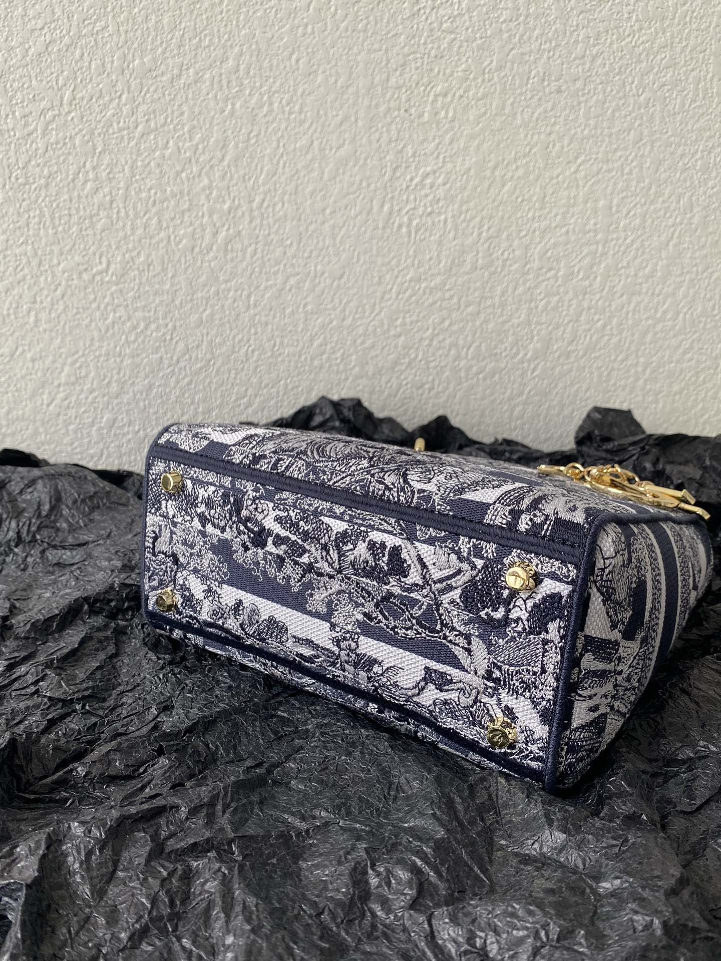 1:1 Replica Medium Lady D-Lite Bag Black For Women 9.5in/ 24cm - Image 3