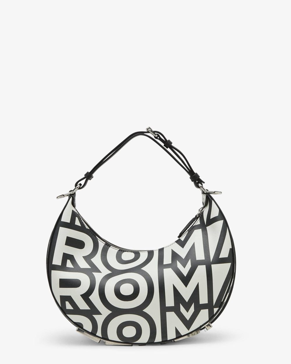 1:1 Replica Medium Nano Fendigraphy Hobo Bag Black And White For Women 11.5in/ 29cm