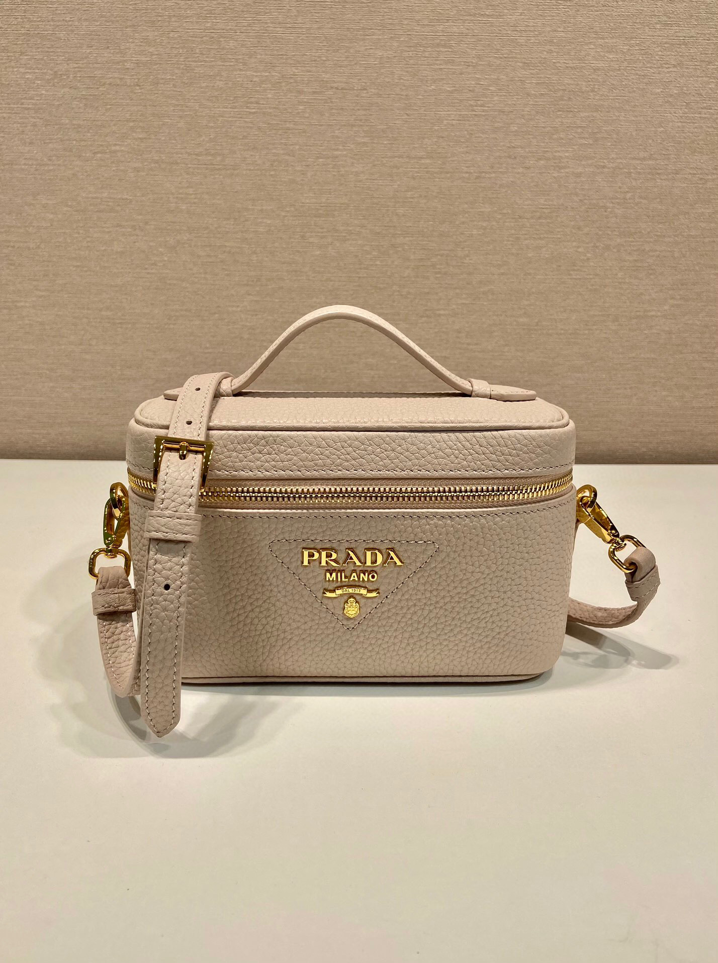 Mini Bag In Beige For Women 7.1in/ 18cm 1BH202_2DKV_F0GCN_V_OOM - Image 9