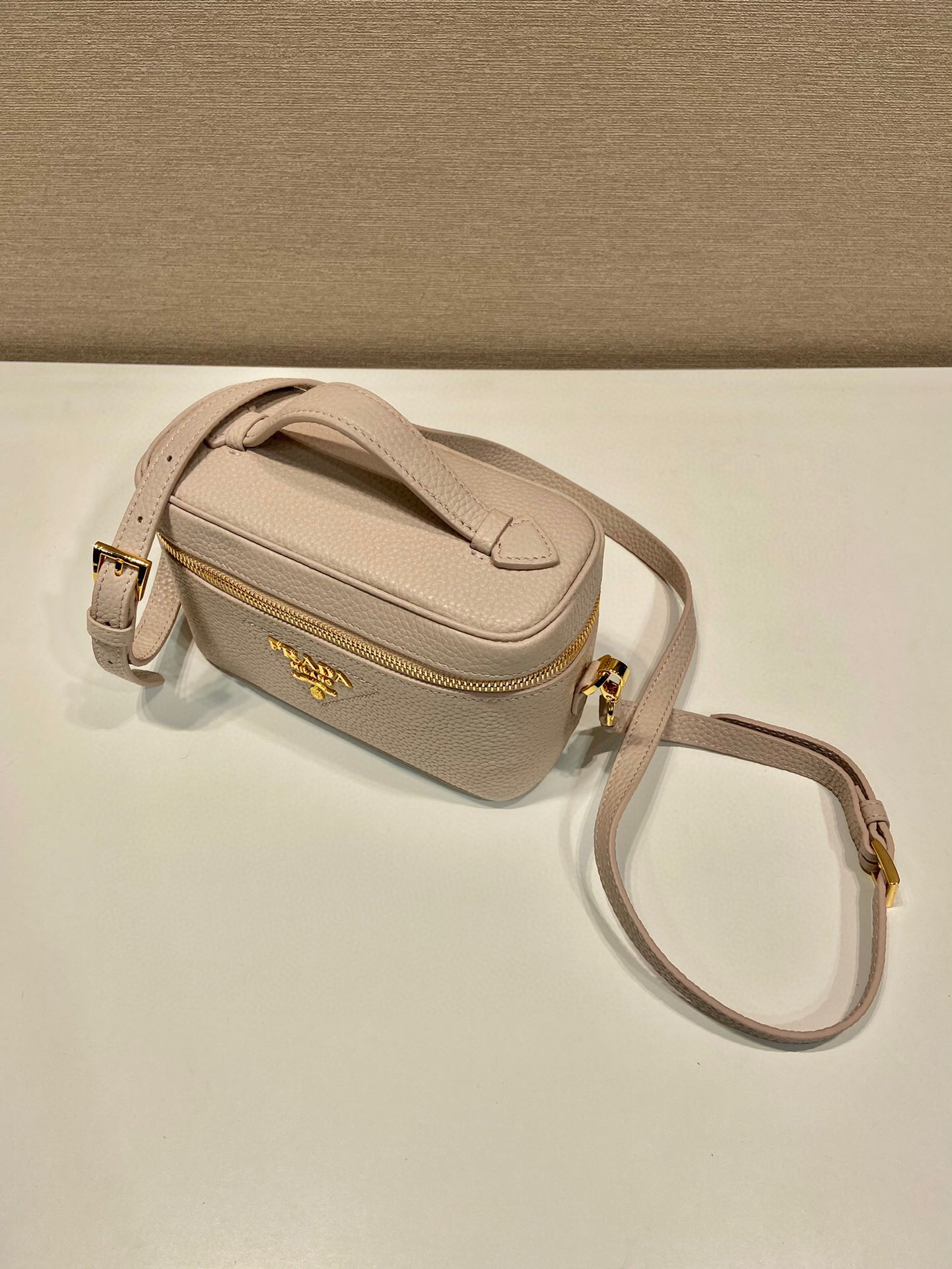 Mini Bag In Beige For Women 7.1in/ 18cm 1BH202_2DKV_F0GCN_V_OOM - Image 3