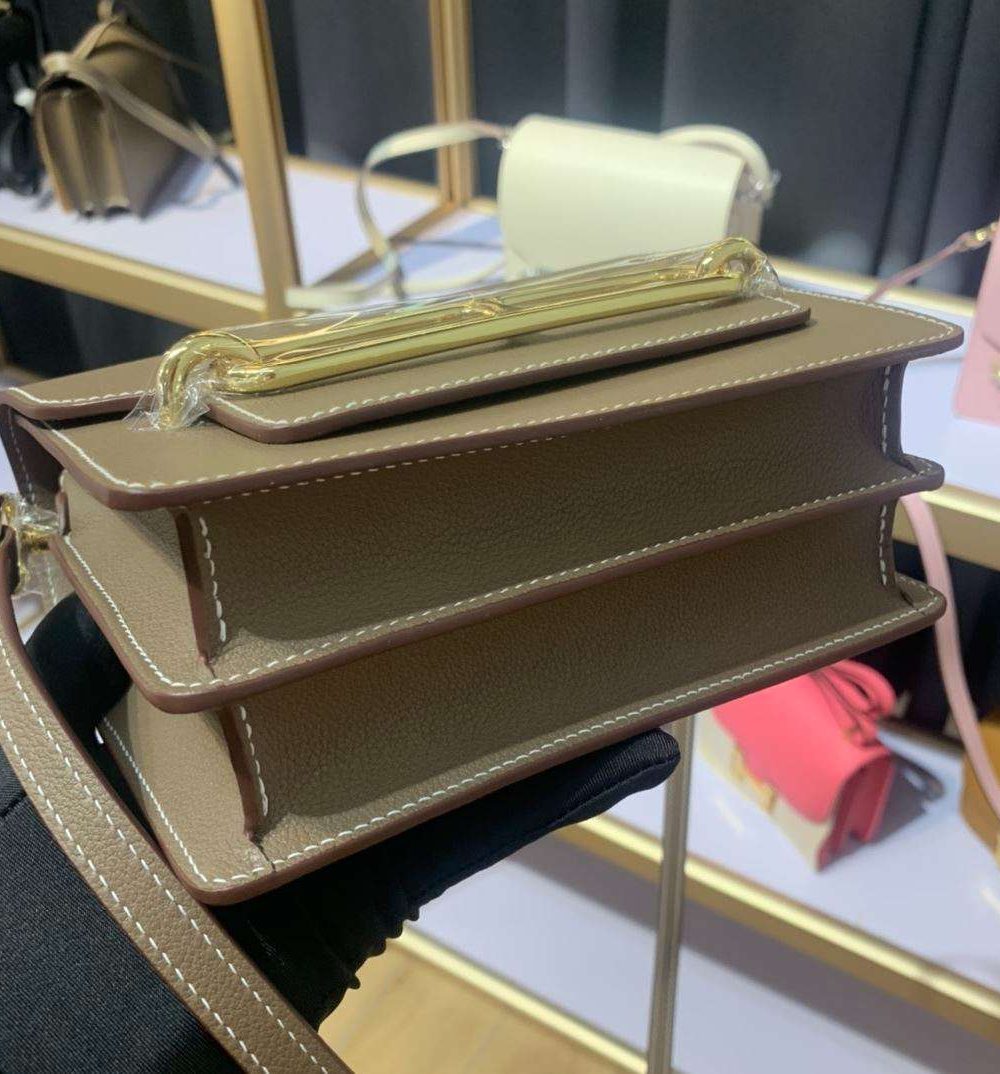 1:1 Replica Mini Evercolor Sac Roulis 19 Green Khaki/Orange/Pink/Grey For Women 19cm / 7.4in