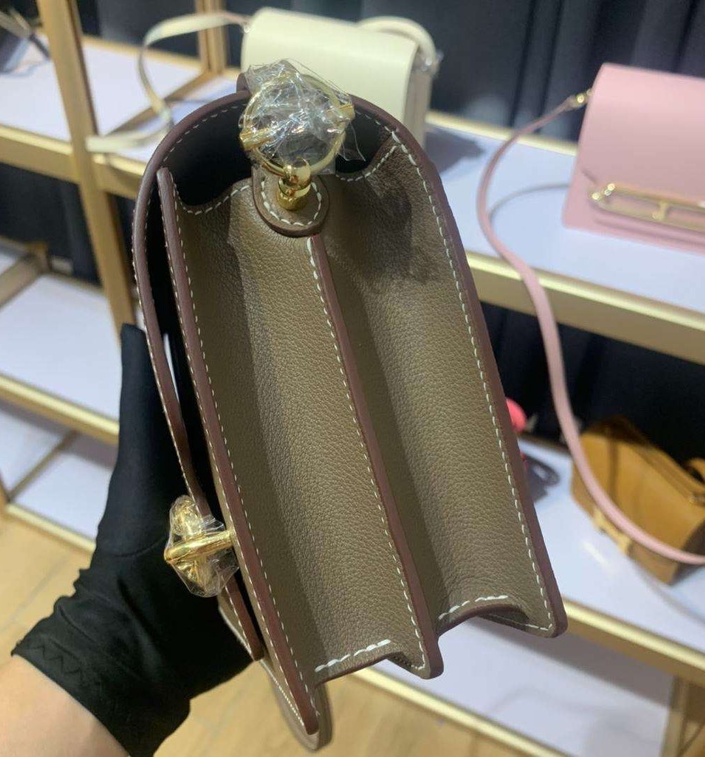 1:1 Replica Mini Evercolor Sac Roulis 19 Green Khaki/Orange/Pink/Grey For Women 19cm / 7.4in