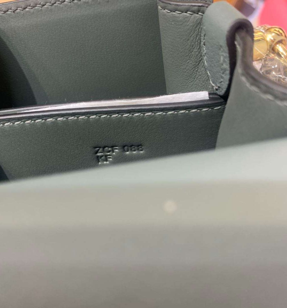 1:1 Replica Mini Evercolor Sac Roulis 19 Green Khaki/Orange/Pink/Grey For Women 19cm / 7.4in