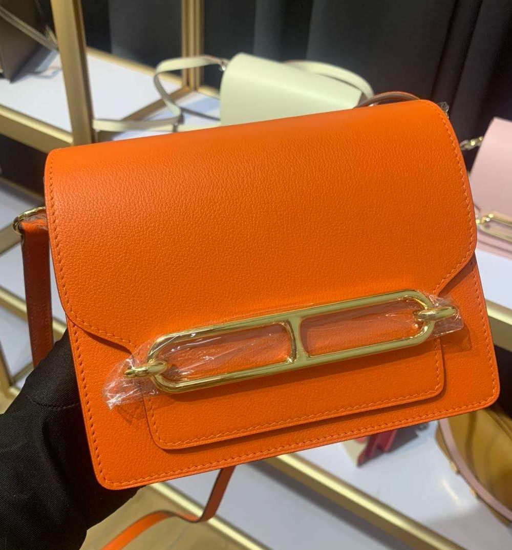 1:1 Replica Mini Evercolor Sac Roulis 19 Green Khaki/Orange/Pink/Grey For Women 19cm / 7.4in