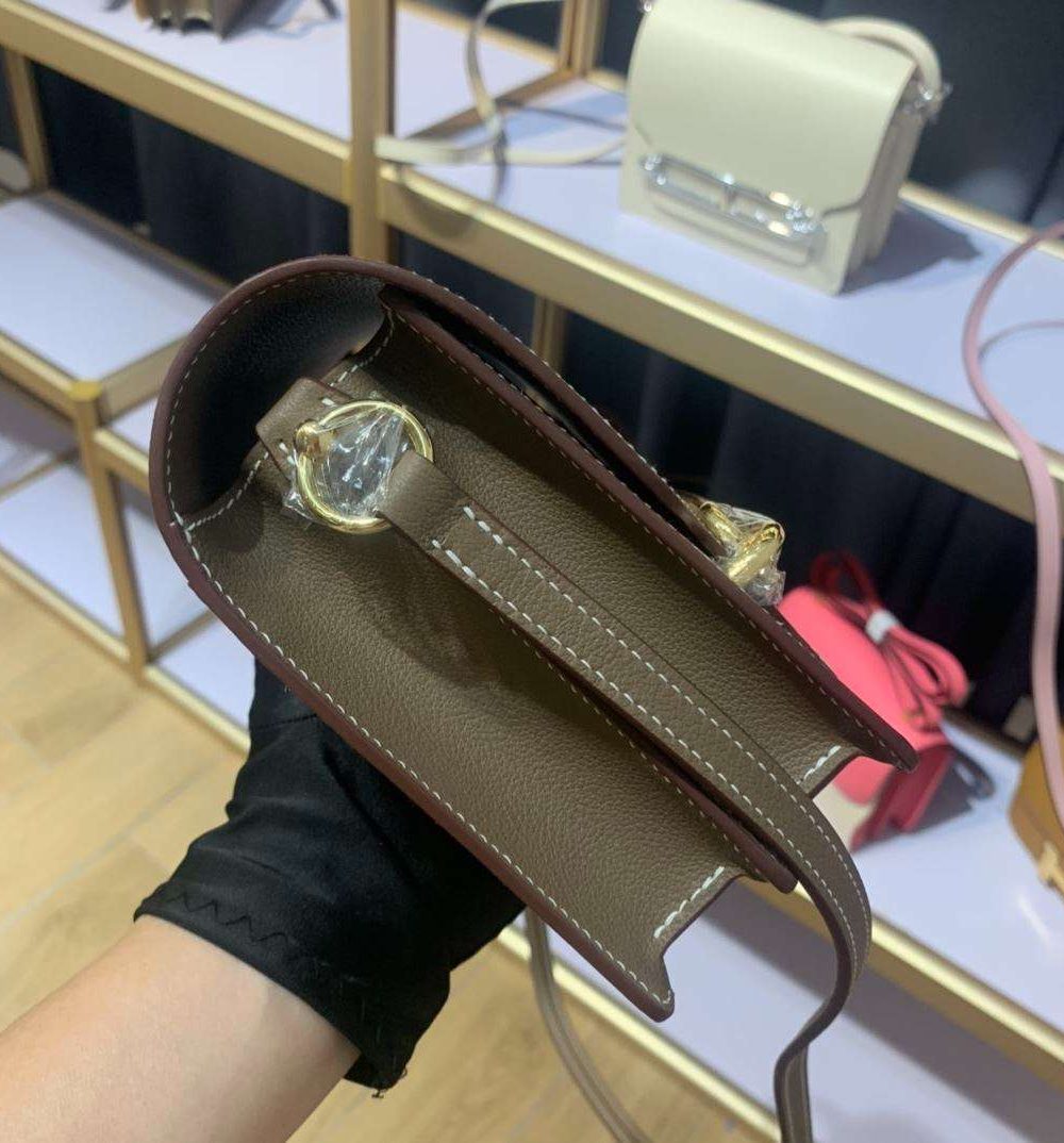 1:1 Replica Mini Evercolor Sac Roulis 19 Green Khaki/Orange/Pink/Grey For Women 19cm / 7.4in