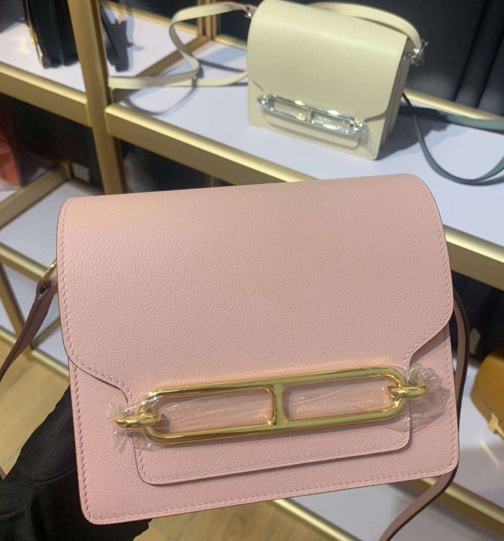 1:1 Replica Mini Evercolor Sac Roulis 19 Green Khaki/Orange/Pink/Grey For Women 19cm / 7.4in