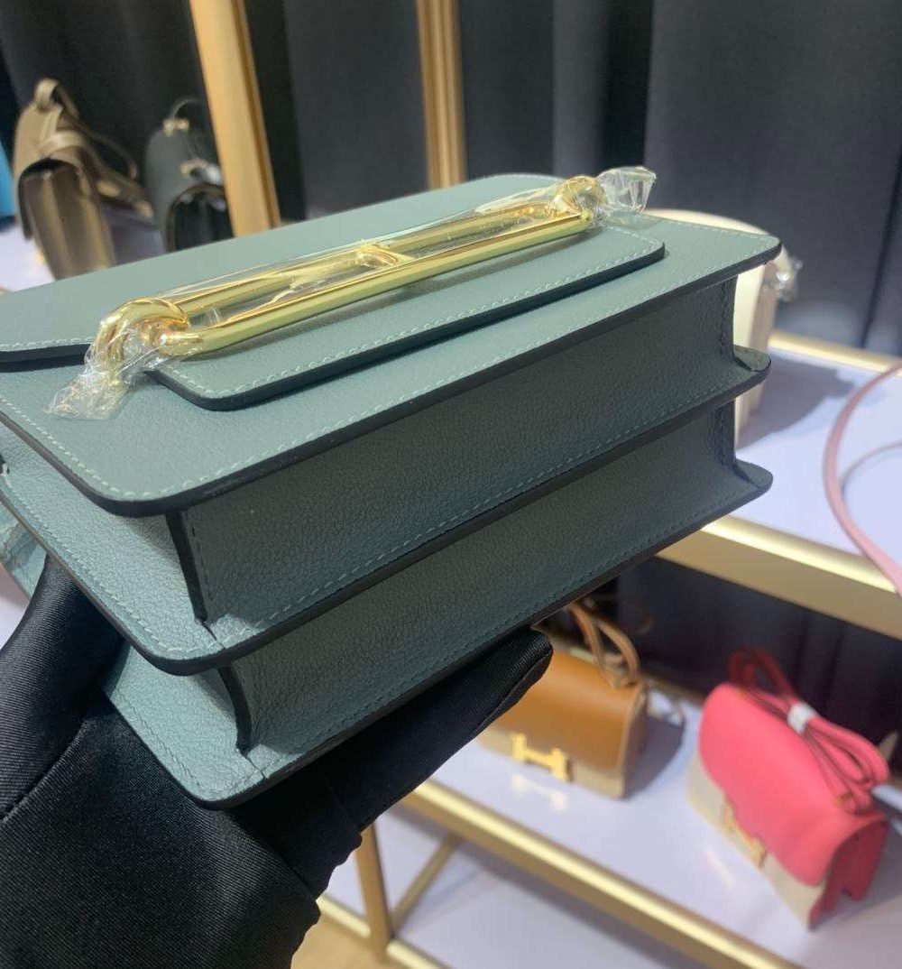 1:1 Replica Mini Evercolor Sac Roulis 19 Green Khaki/Orange/Pink/Grey For Women 19cm / 7.4in