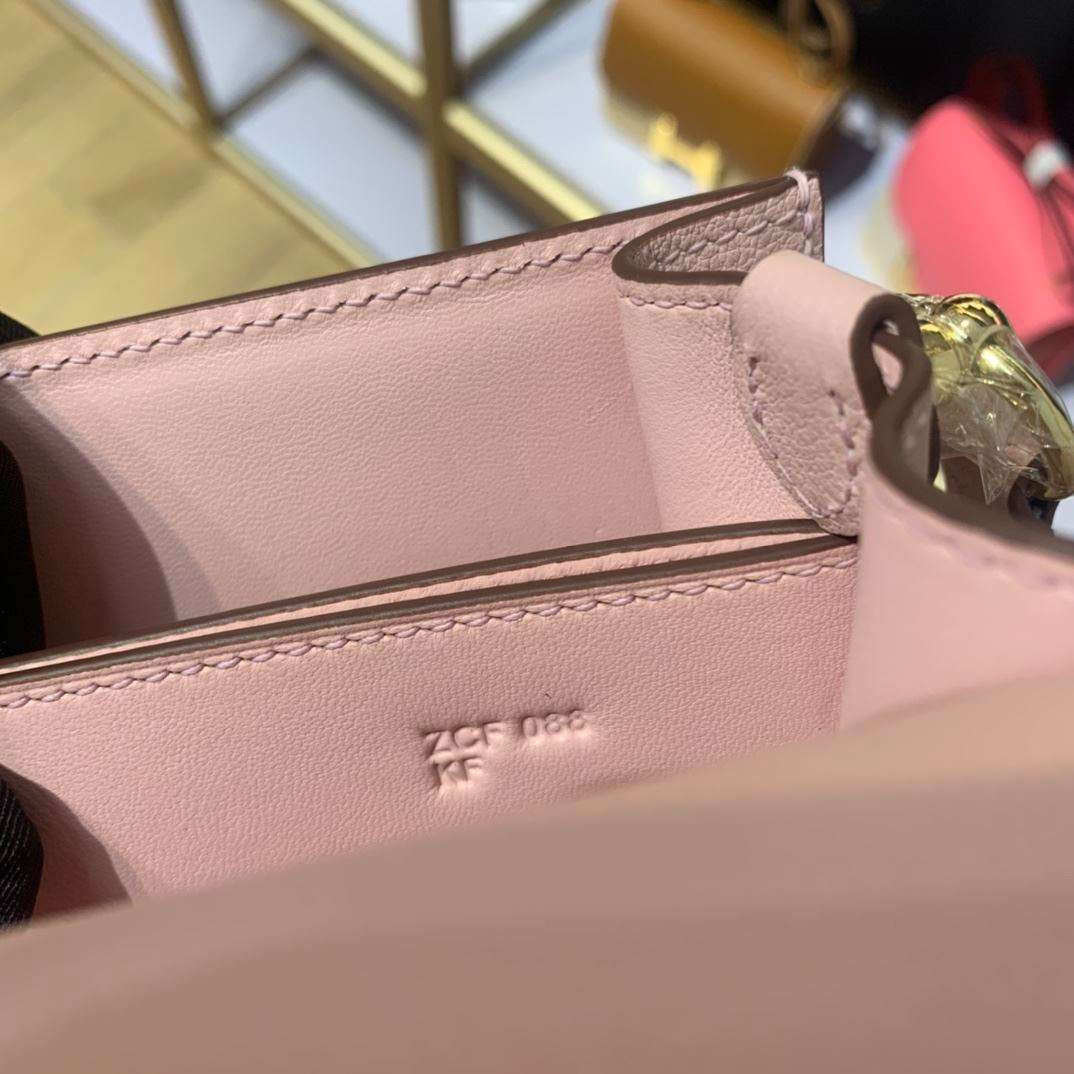 1:1 Replica Mini Evercolor Sac Roulis 19 Green Khaki/Orange/Pink/Grey For Women 19cm / 7.4in - Image 16