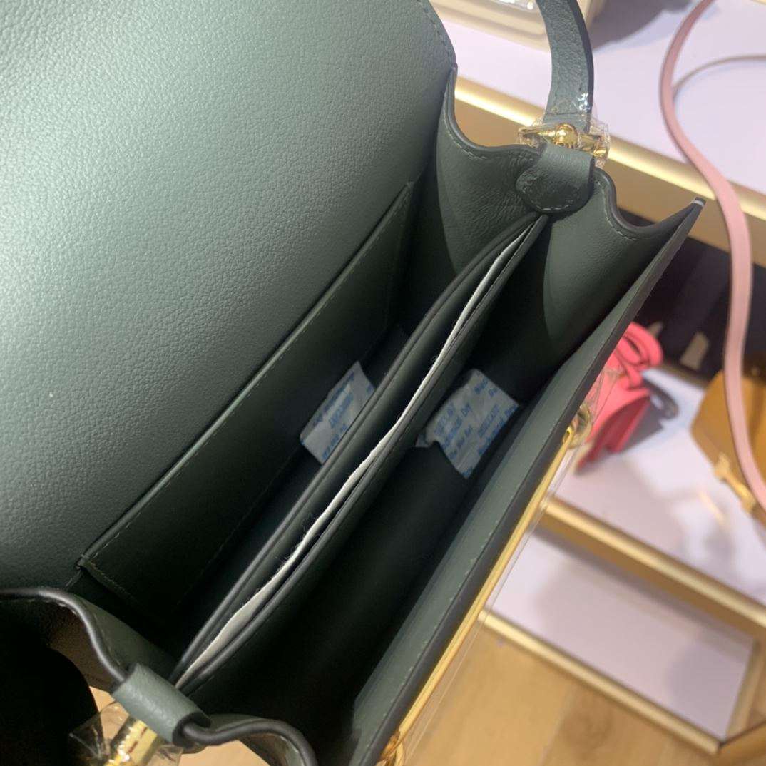 1:1 Replica Mini Evercolor Sac Roulis 19 Green Khaki/Orange/Pink/Grey For Women 19cm / 7.4in - Image 29