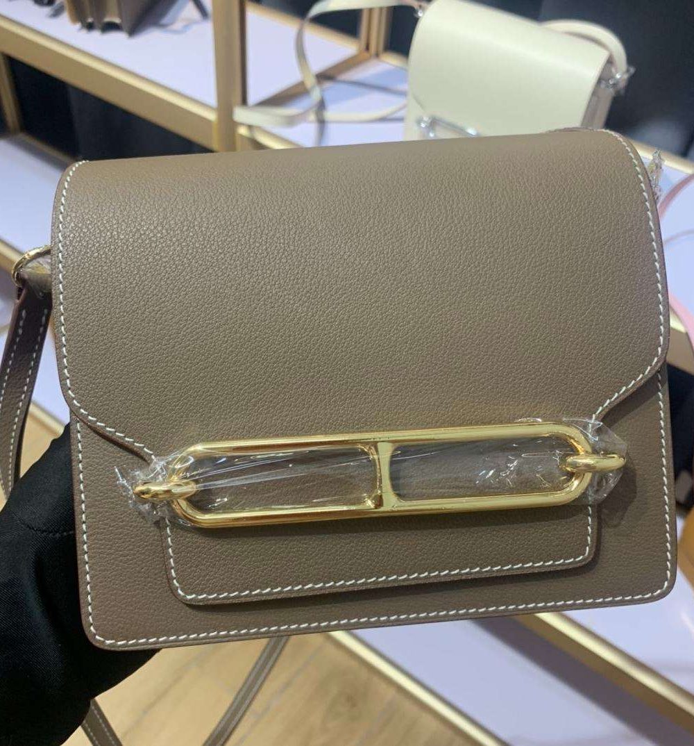 1:1 Replica Mini Evercolor Sac Roulis 19 Green Khaki/Orange/Pink/Grey For Women 19cm / 7.4in