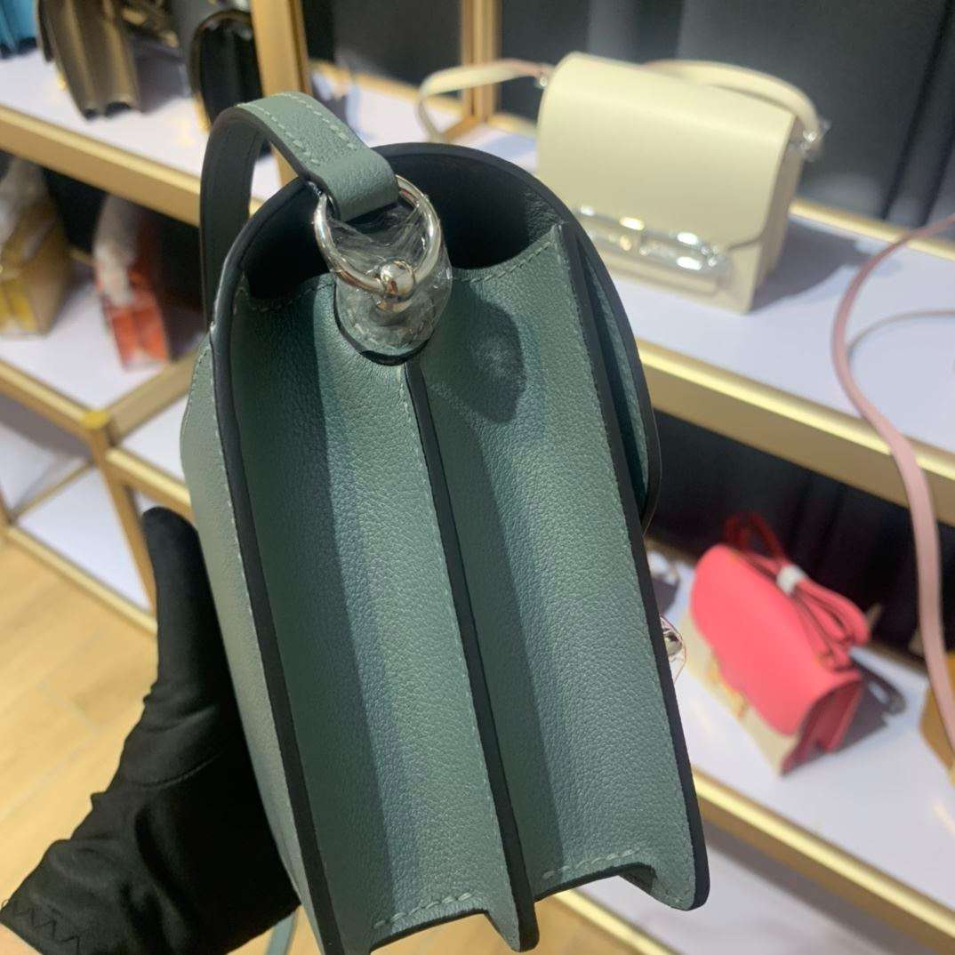 1:1 Replica Mini Evercolor Sac Roulis 19 Green Khaki/Red/Grey/White For Women 19cm / 7.4in - Image 7