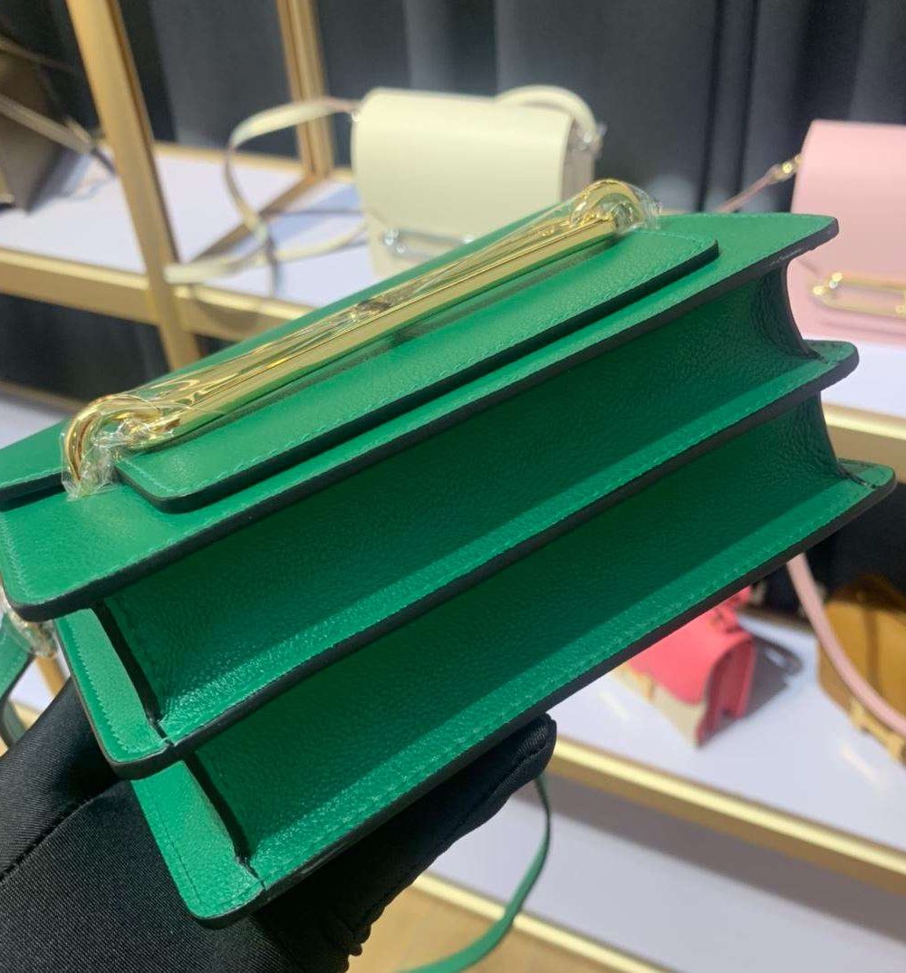 1:1 Replica Mini Evercolor Sac Roulis 19 Green/Red/Purple For Women 19cm / 7.4in