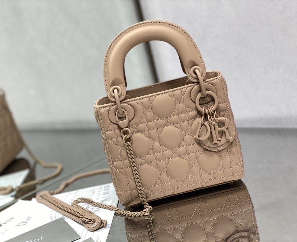 1:1 Replica Mini Lady Dior Bag Black/Jade Green/White/Beige For Women 6.5in/17cm