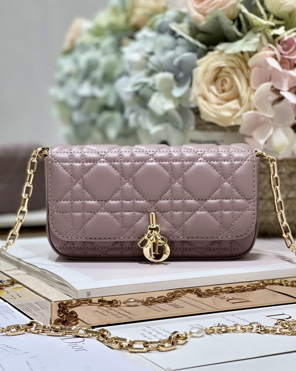 1:1 Replica Mini Miss Dior Bag White/ Black/ Blue/ Light Purple For Women 7 in/18.cm