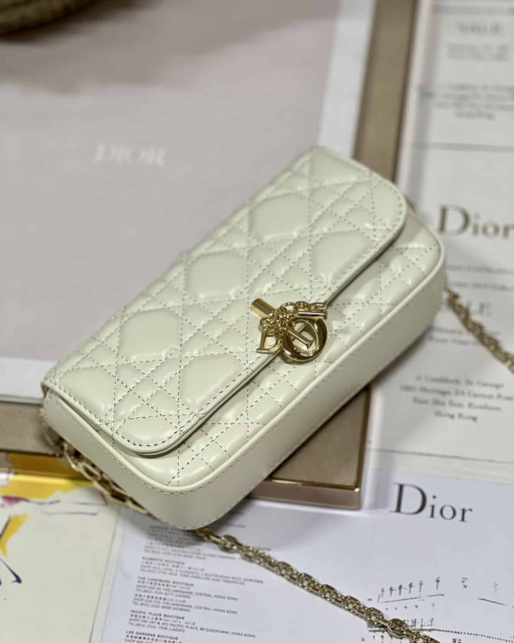 1:1 Replica Mini Miss Dior Bag White/ Black/ Blue/ Light Purple For Women 7 in/18.cm