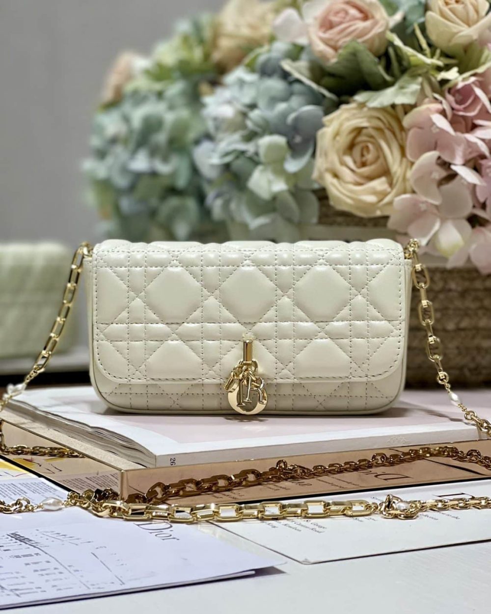 1:1 Replica Mini Miss Dior Bag White/ Black/ Blue/ Light Purple For Women 7 in/18.cm