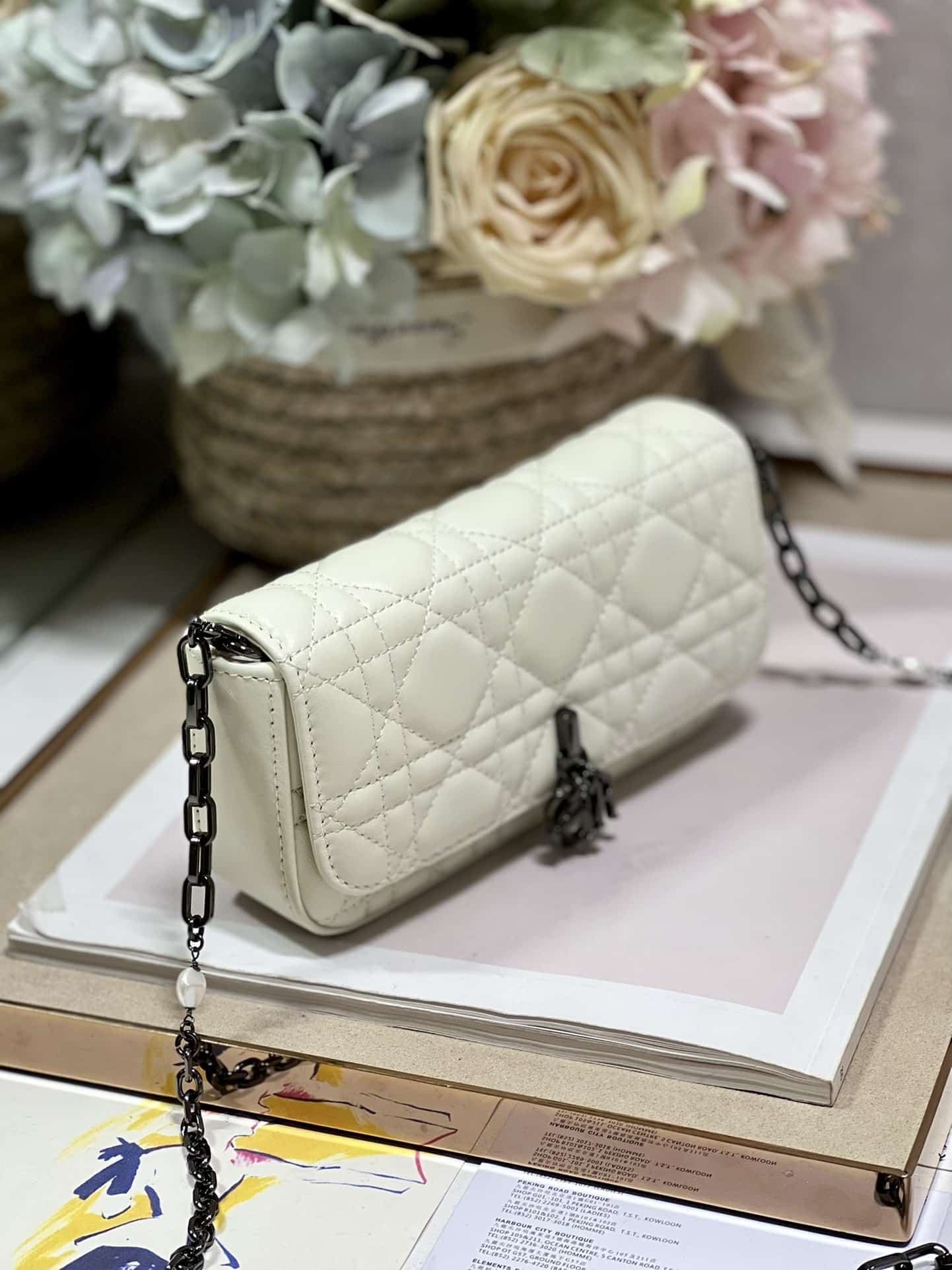 1:1 Replica Mini Miss Dior Bag White/ Black For Women 7 in/ 18.5cm - Image 3
