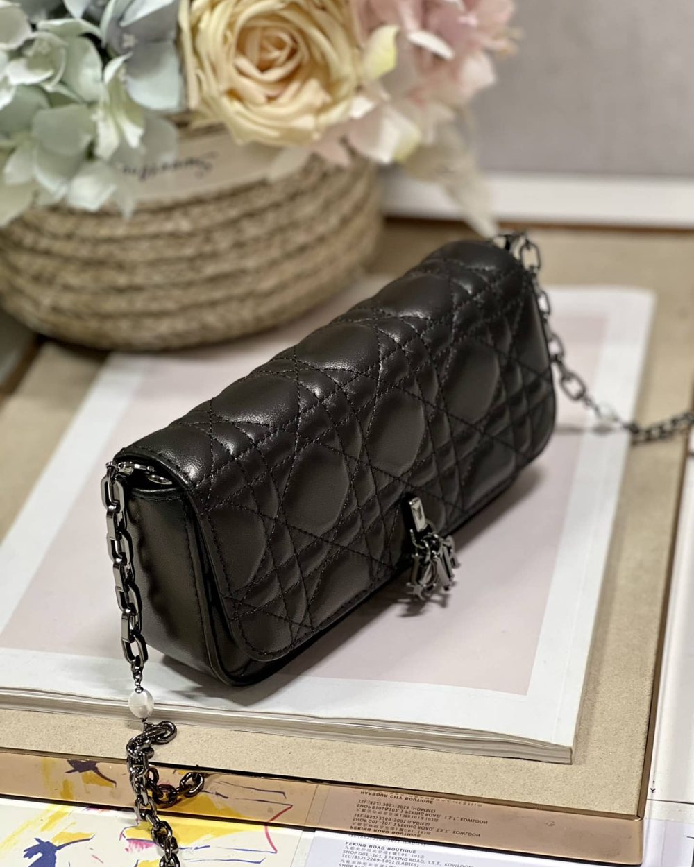 1:1 Replica Mini Miss Dior Bag White/ Black For Women 7 in/ 18.5cm