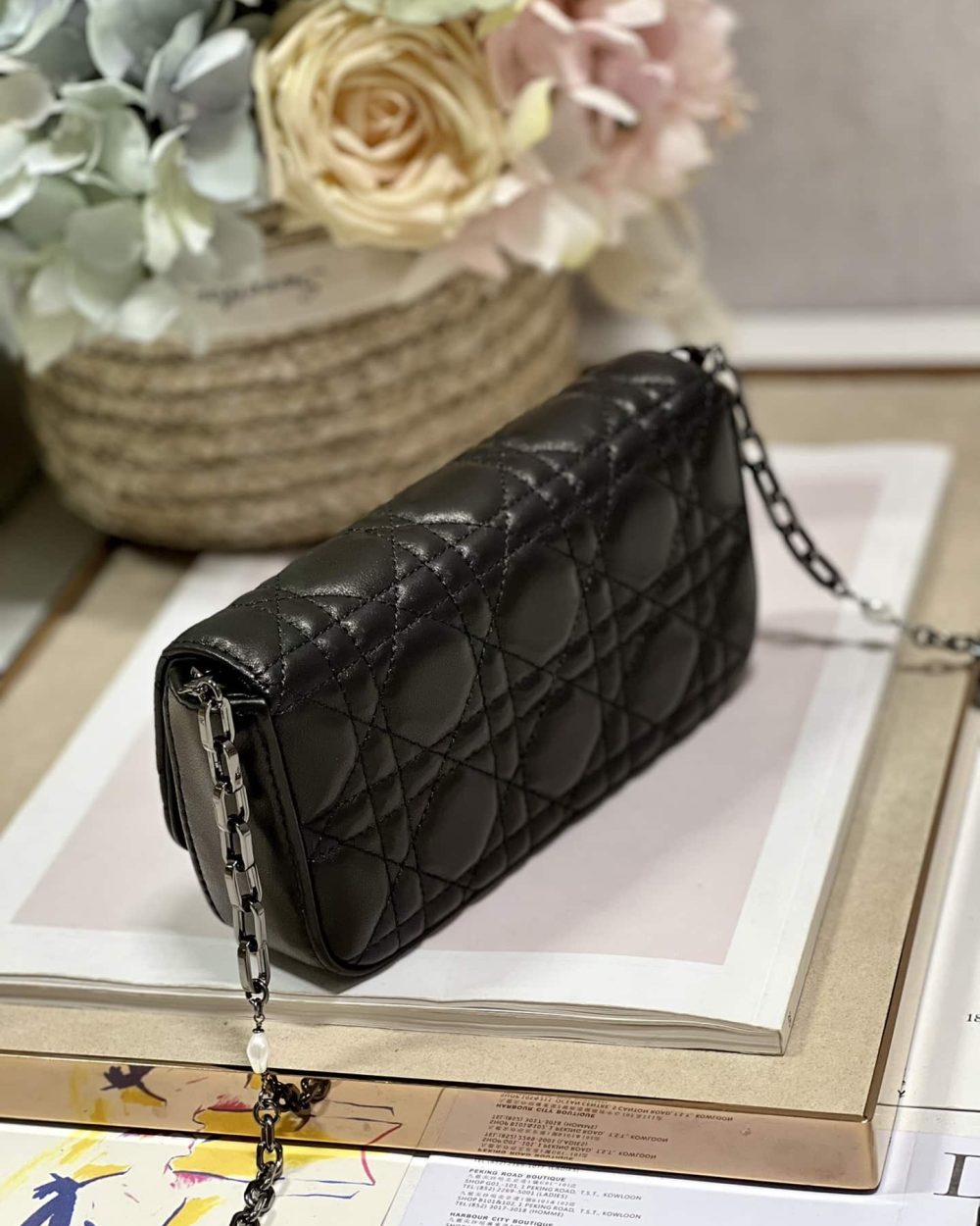 1:1 Replica Mini Miss Dior Bag White/ Black For Women 7 in/ 18.5cm
