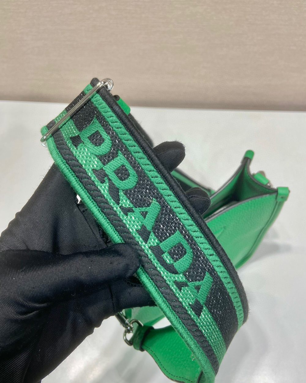 Mini Shoulder Bag In Green For Women 7.8 in/20cm 1BH191_2DKV_F0YFM_V_3OO