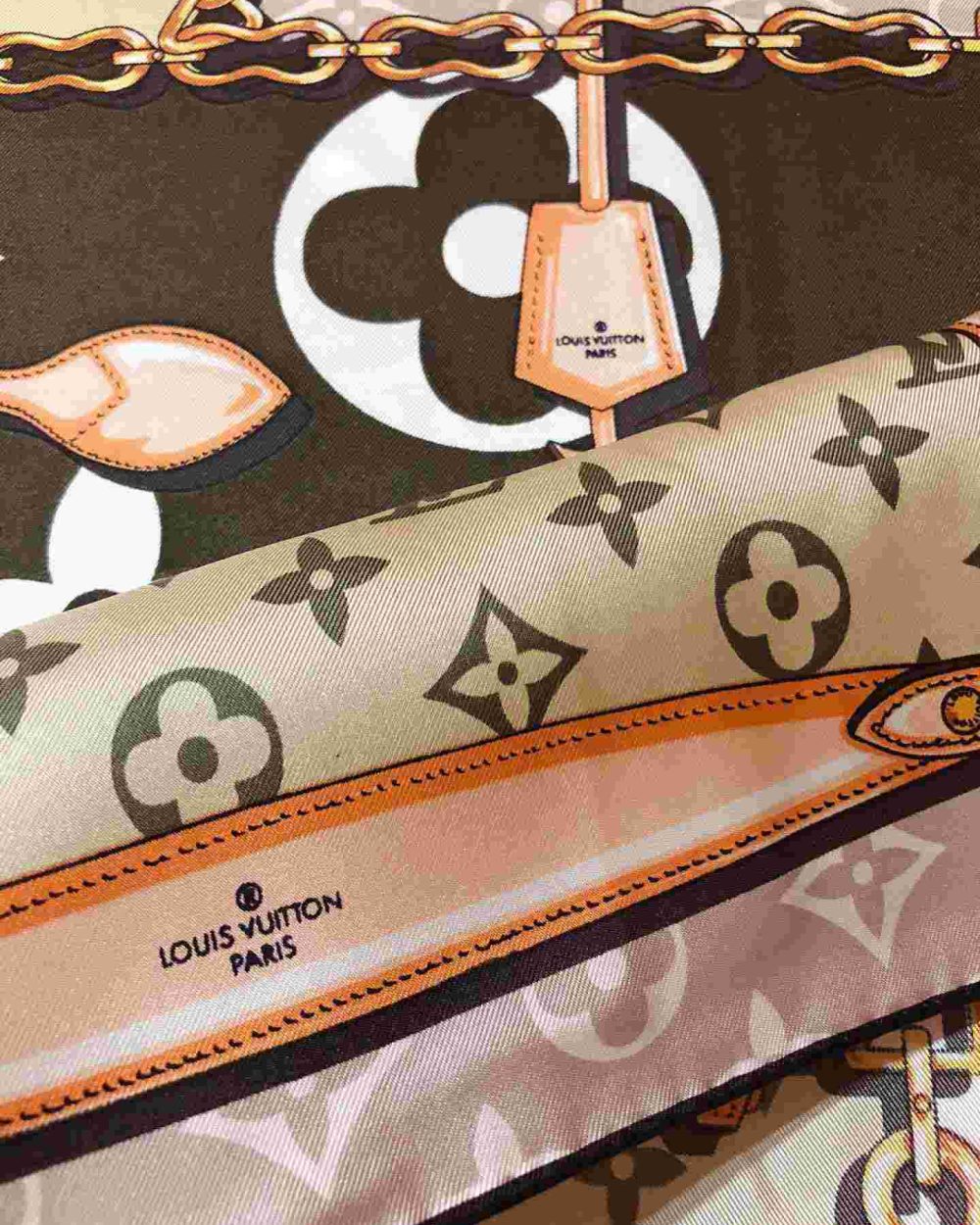 Monogram Confidential Square 90 Brown For Women