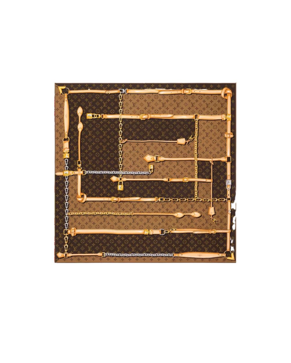 Monogram Confidential Square 90 Brown For Women M78666