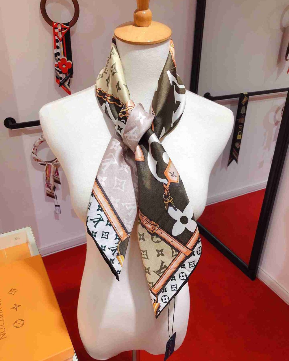 Monogram Confidential Square 90 Brown For Women