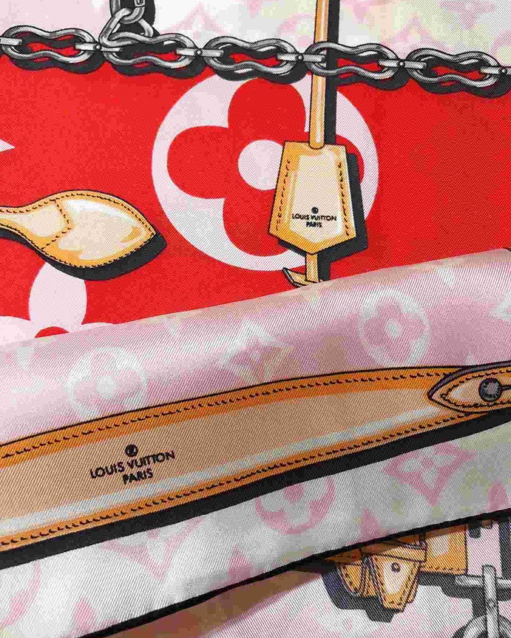 Monogram Confidential Square 90 Red For Women