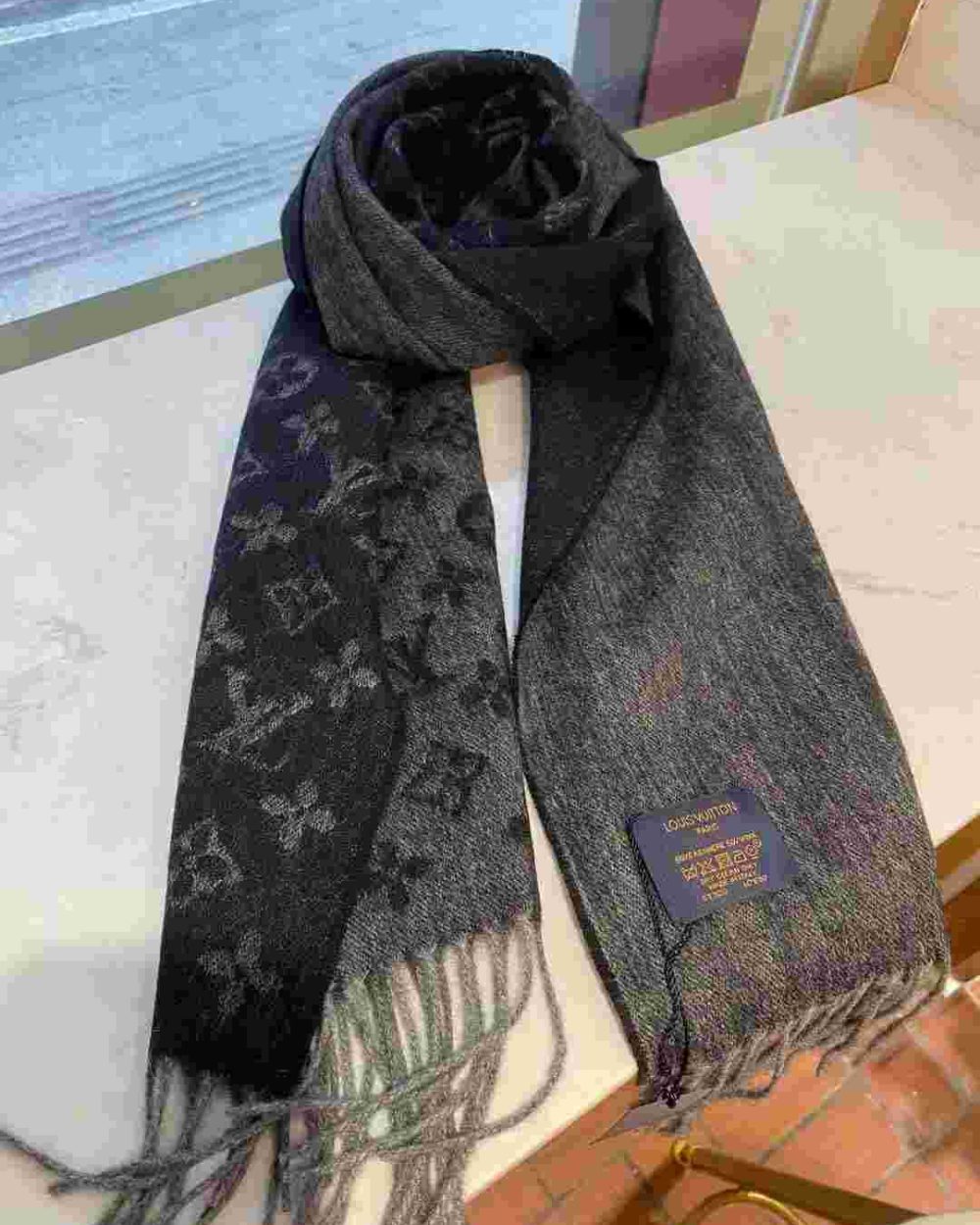 Monogram Gradient Scarf Black For Women M71607 