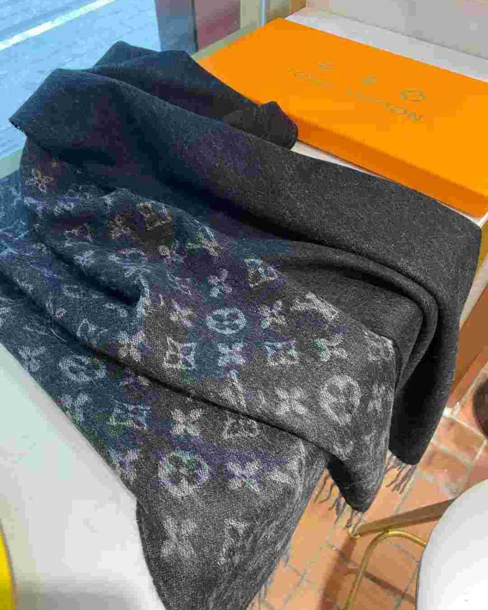 Monogram Gradient Scarf Black For Women M71607 