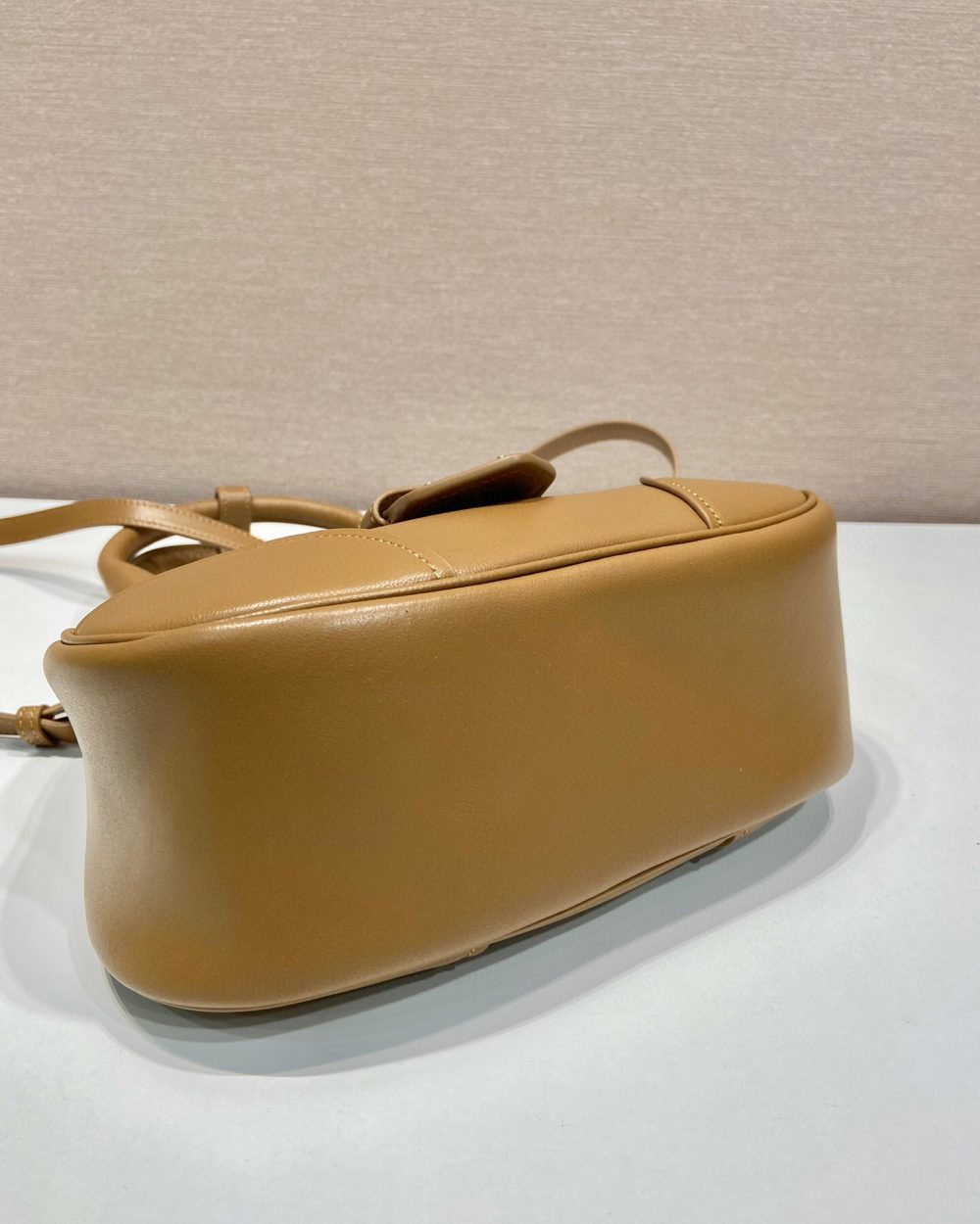 Moon Padded Nappa Bag In White/Yellow/Brown For Women 8.8in / 22.5cm 1BA381_2DYI_F0009_V_OOM