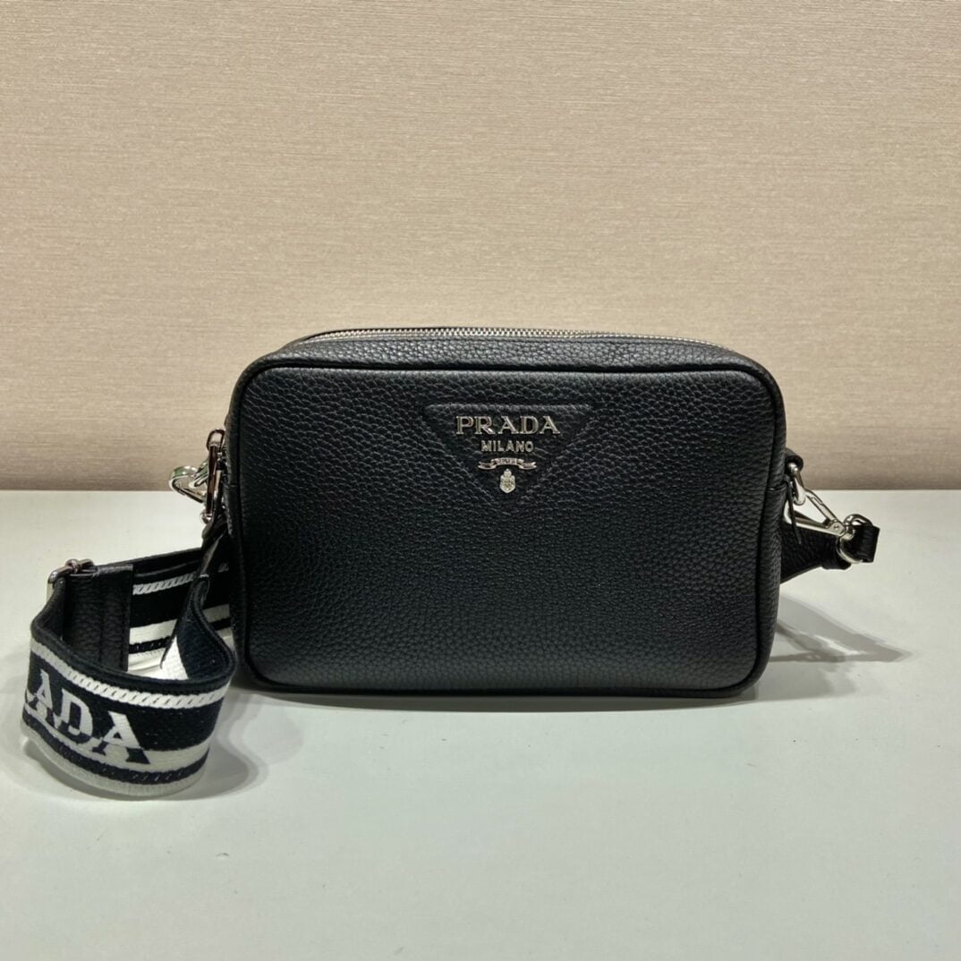 Prada Bag With Shoulder Strap Black For Women, Women's Bags 8.6in/22cm 1BH082_2DKV_F0002_V_3OM