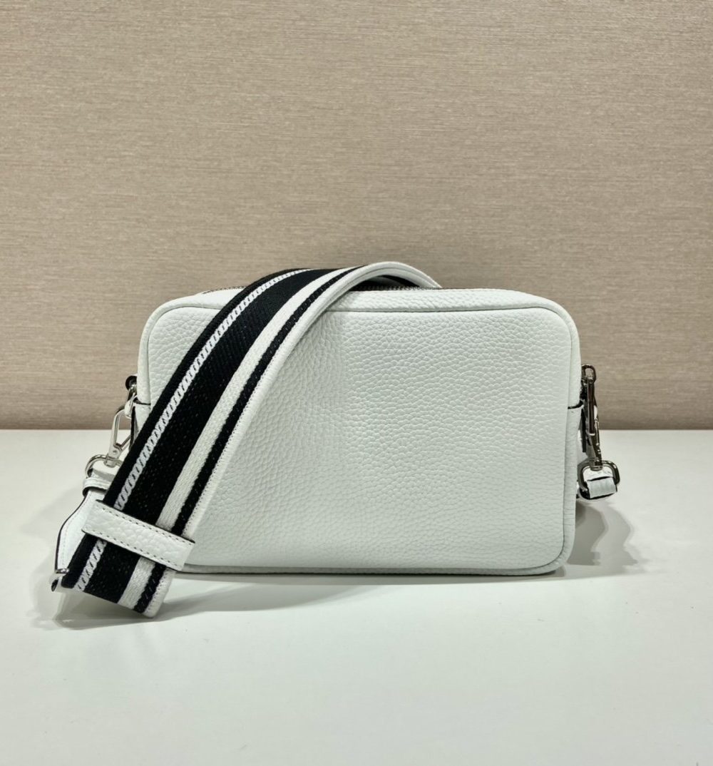 Prada Bag With Shoulder Strap White For Women, Women's Bags 8.6in/22cm 1BH082_2DKV_F0009_V_3OM
