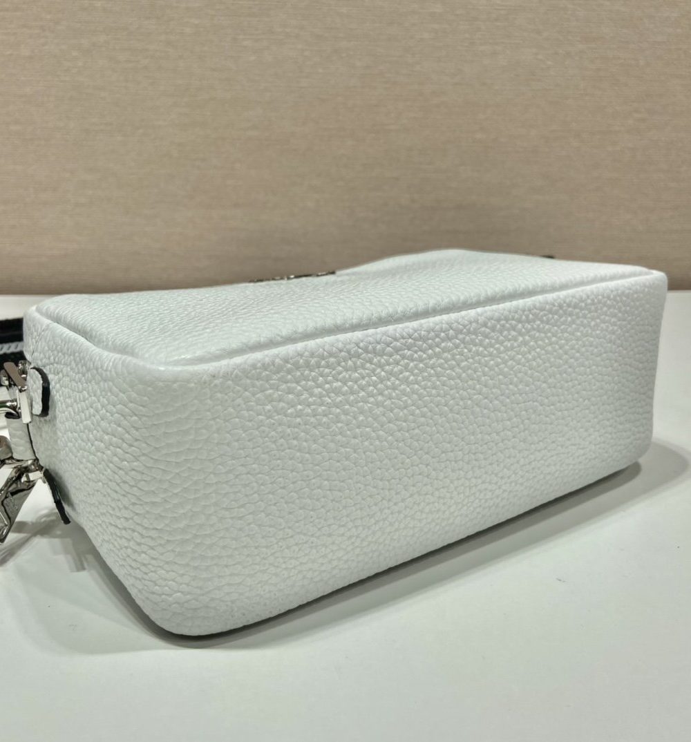 Prada Bag With Shoulder Strap White For Women, Women's Bags 8.6in/22cm 1BH082_2DKV_F0009_V_3OM