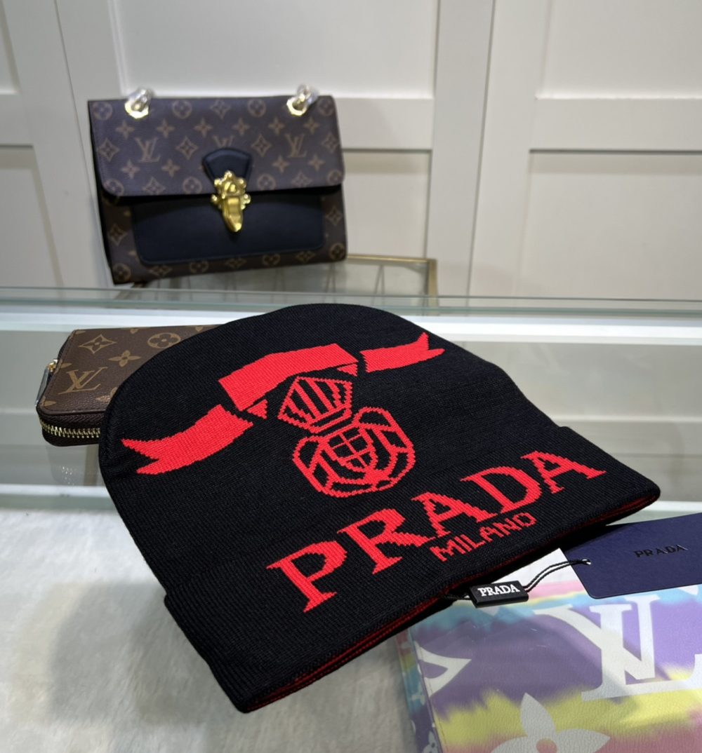 Prada Beanie In Black