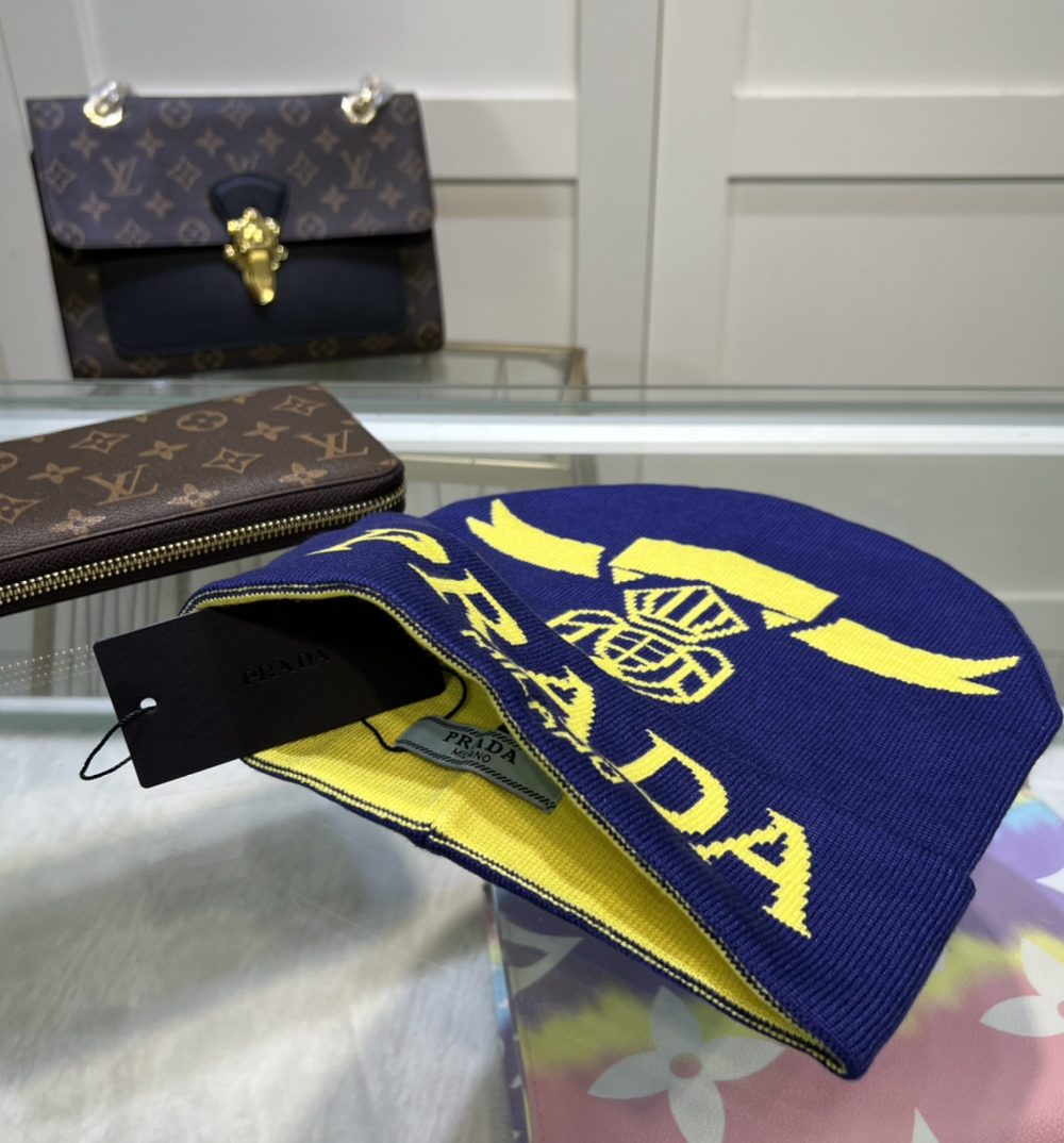Prada Beanie In Blue