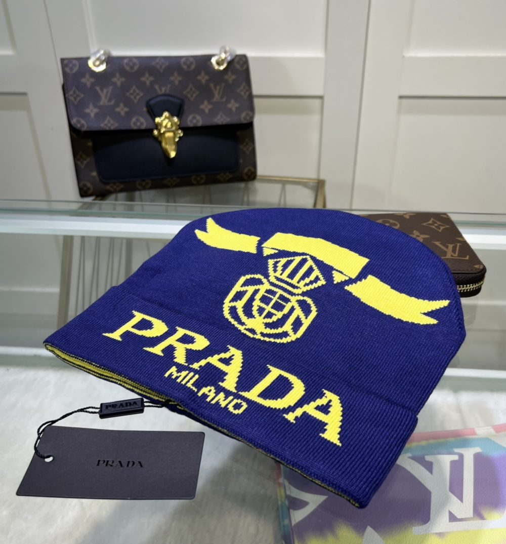 Prada Beanie In Blue