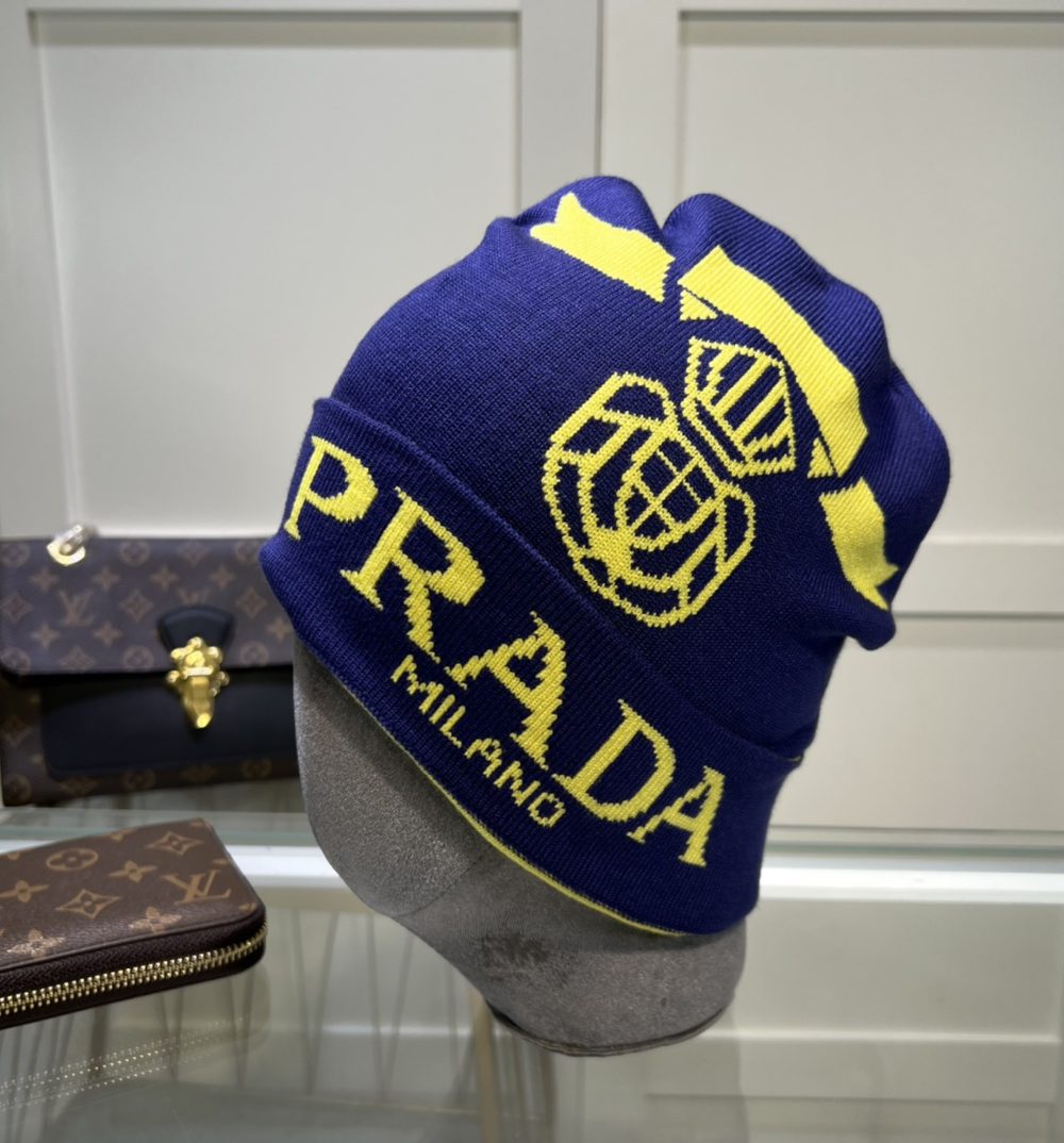 Prada Beanie In Blue