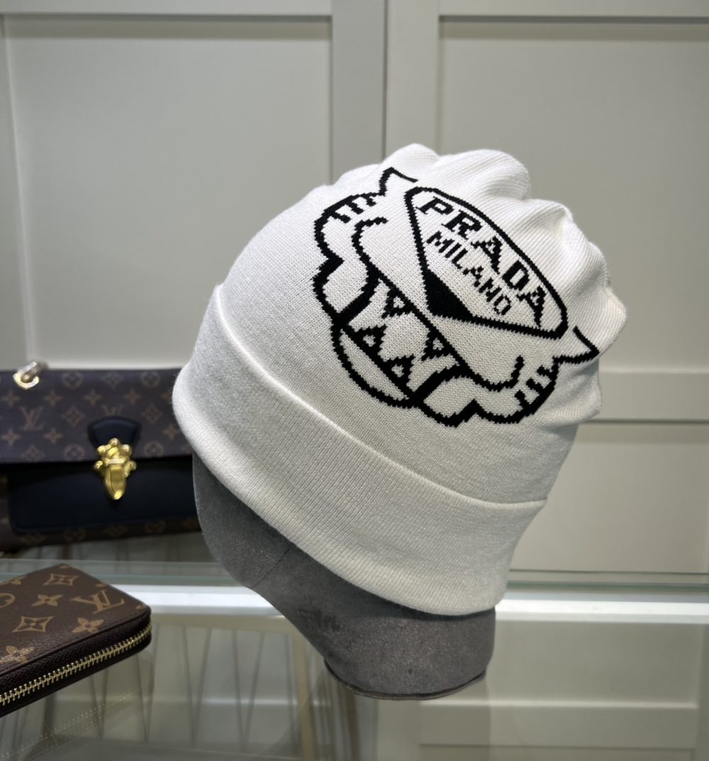Prada Beanie In White