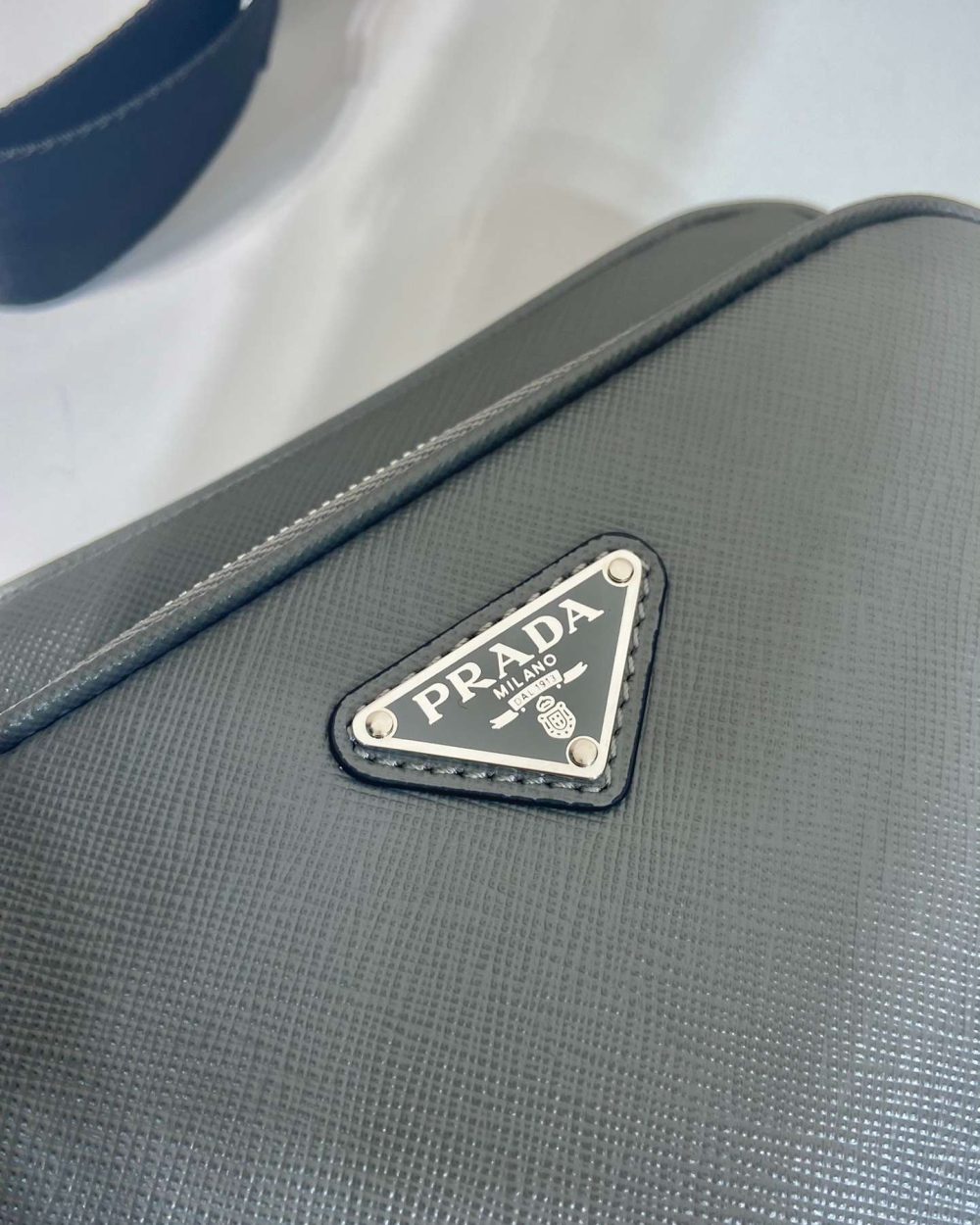 Prada Brique Saffiano Bag Grey For Women 7.9in/20m